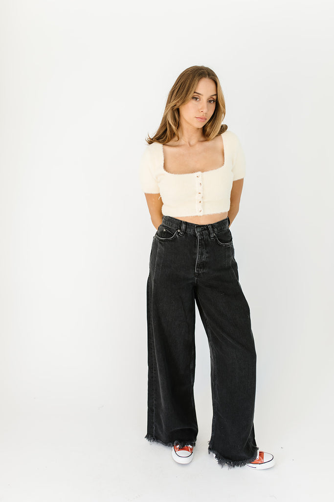 old west slouchy jeans in panther // free people