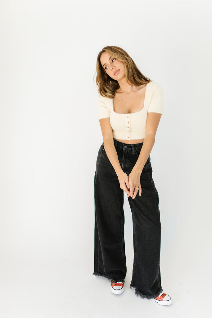 old west slouchy jeans in panther // free people