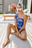 nora one shoulder swimmer // blue tie dye