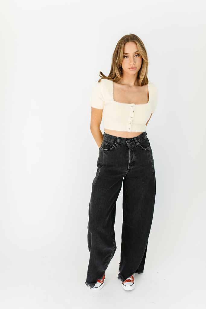 old west slouchy jeans in panther // free people