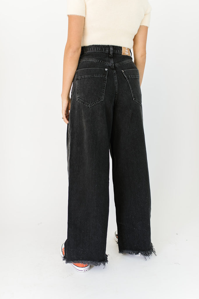 old west slouchy jeans in panther // free people