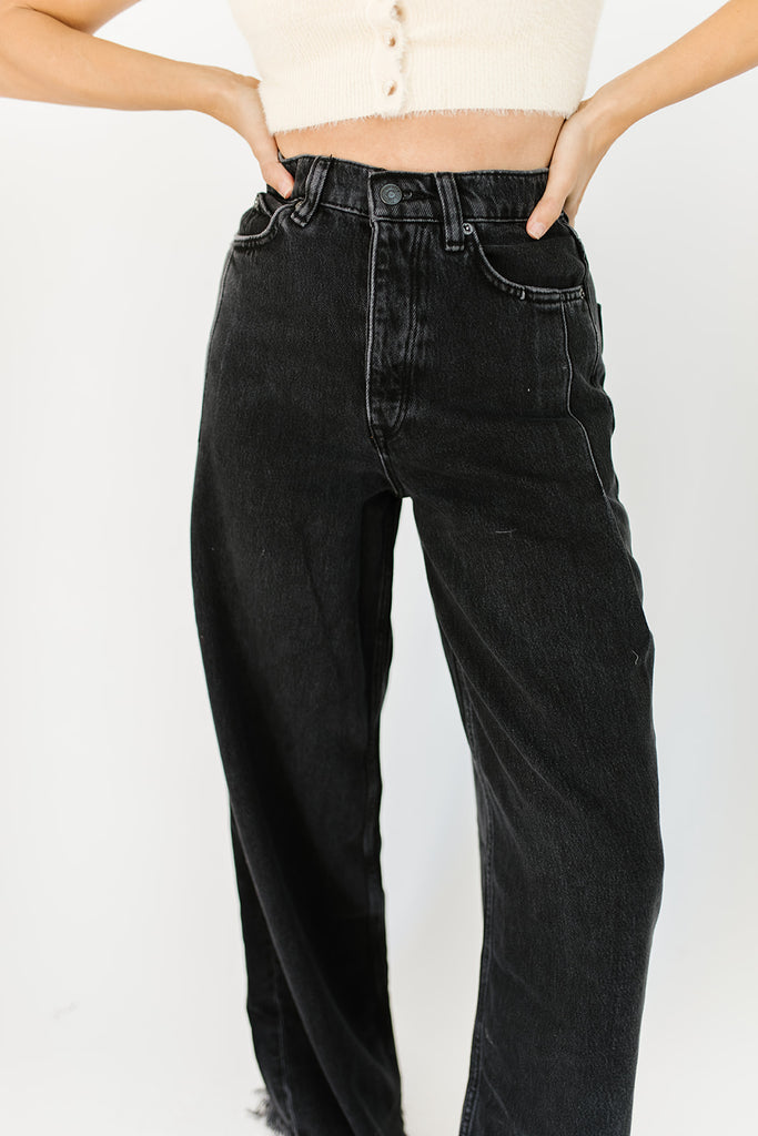 old west slouchy jeans in panther // free people