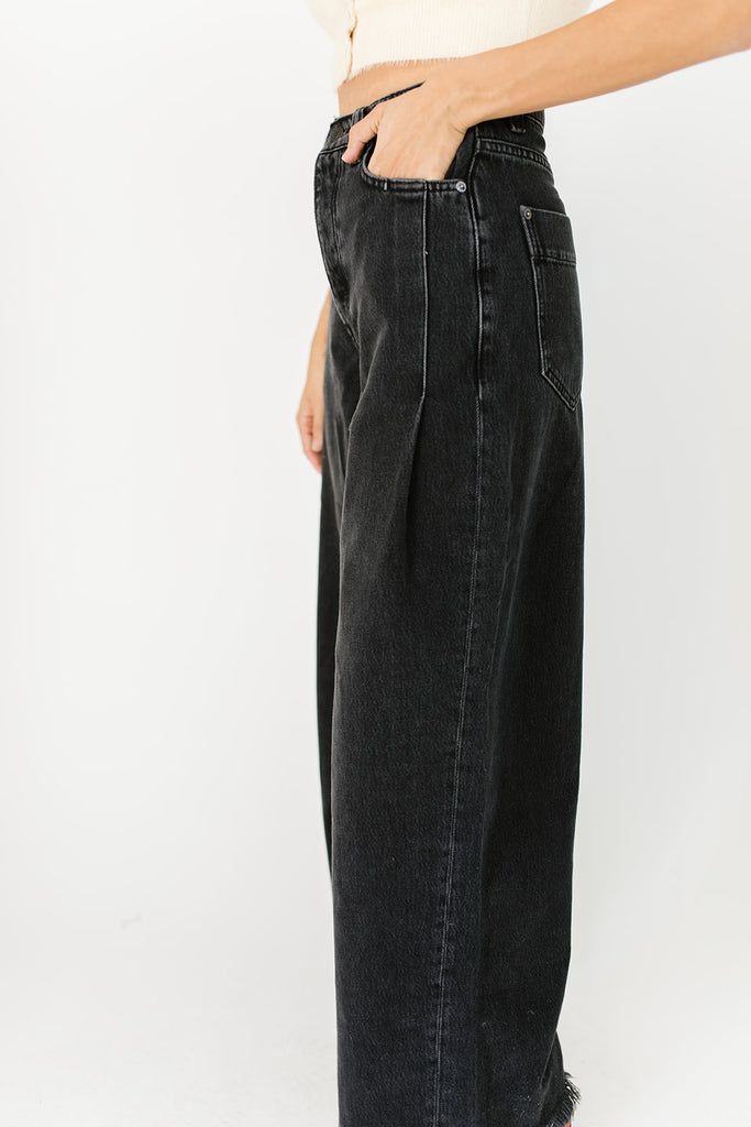 old west slouchy jeans in panther // free people