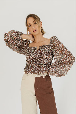 dorothy puff sleeve floral top