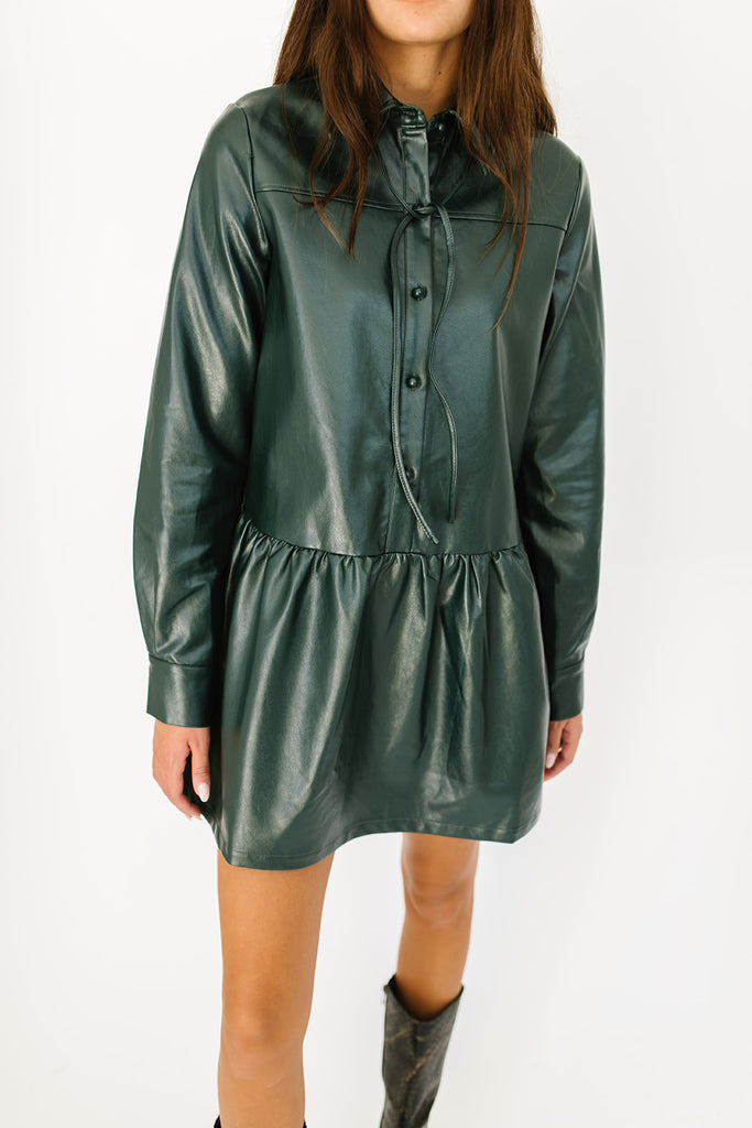 eddi faux leather dress