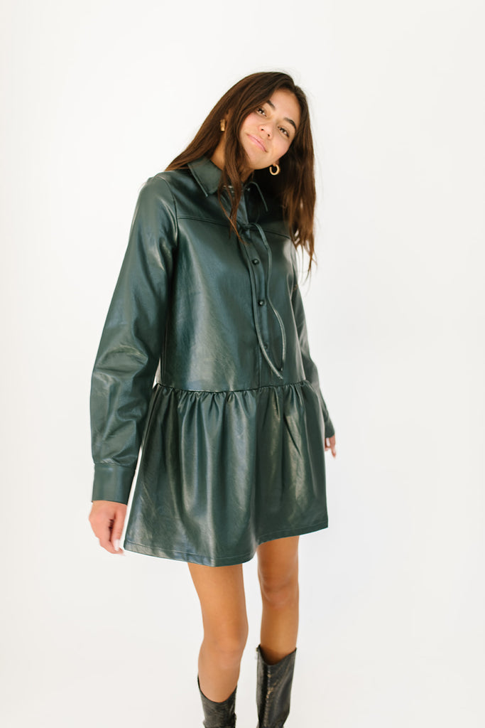 eddi faux leather dress