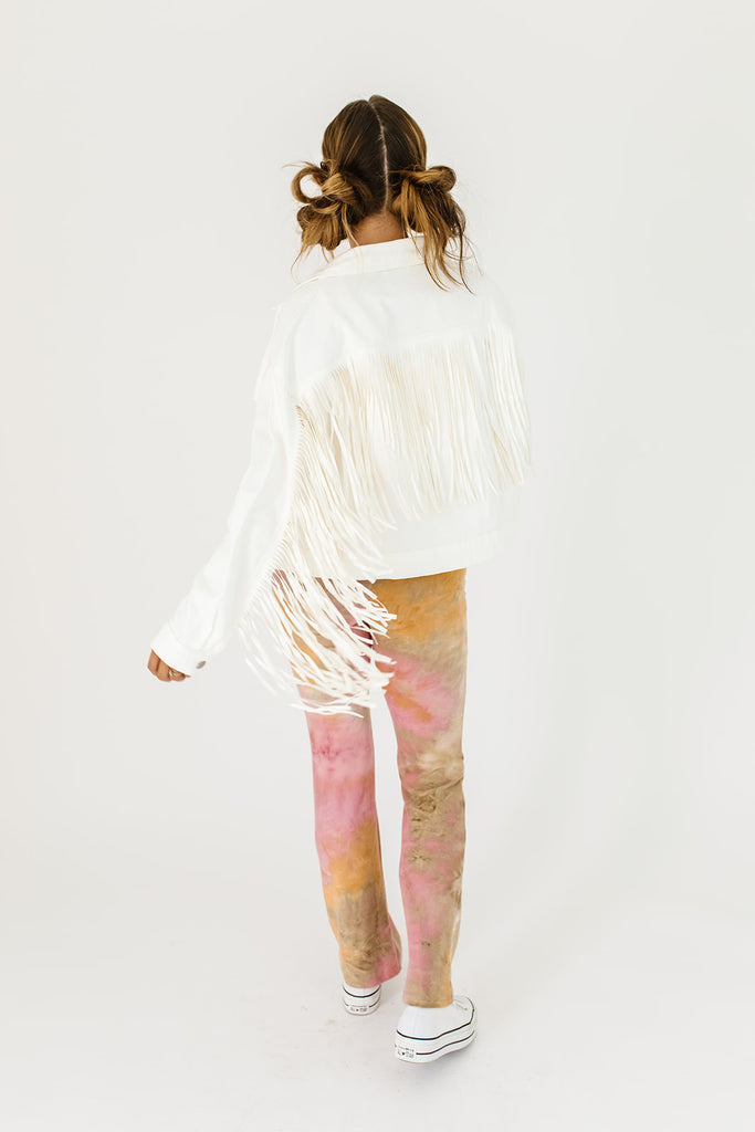 go fringe or go home jacket // white