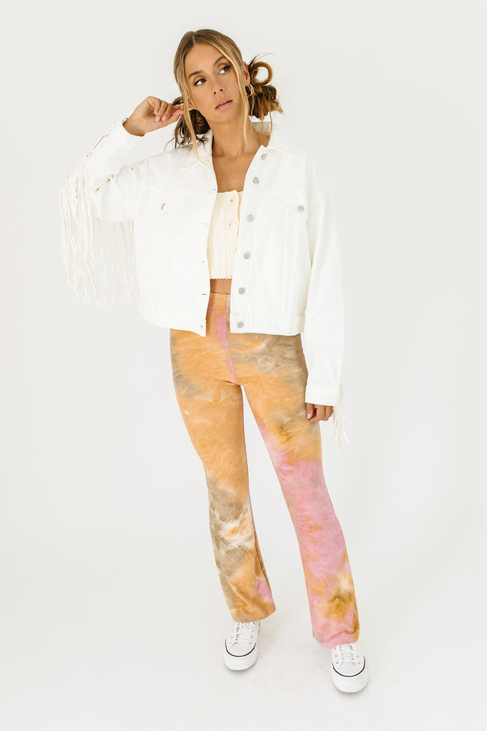 go fringe or go home jacket // white
