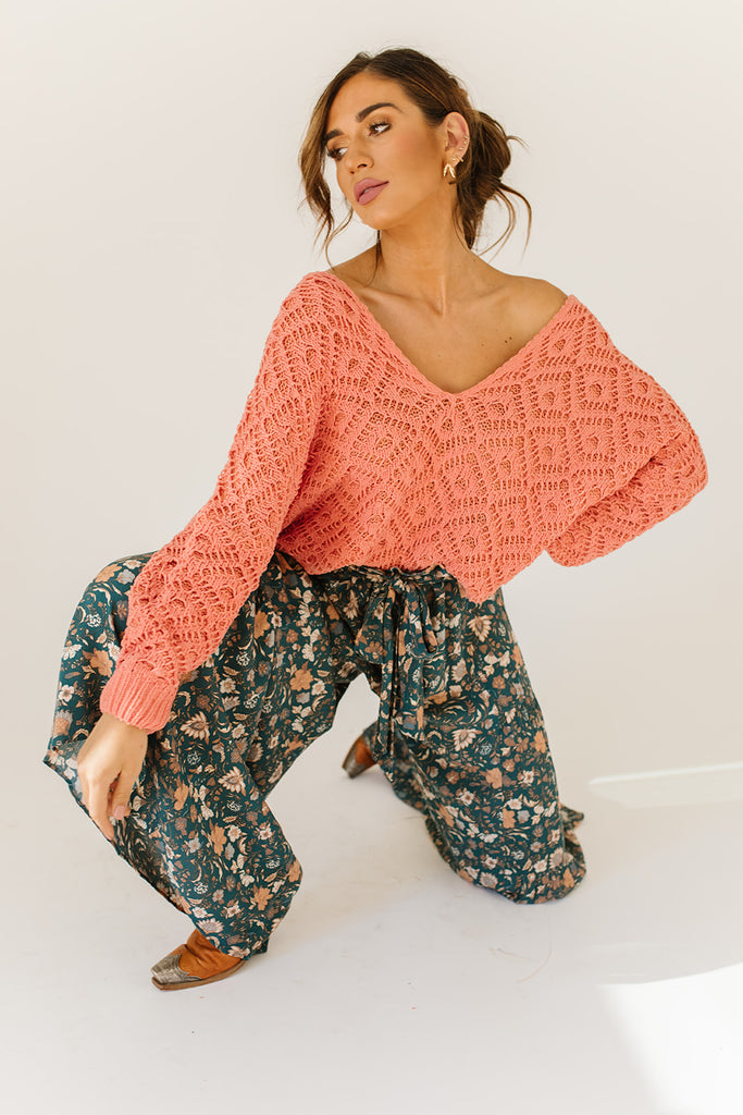 sav knit sweater // salmon