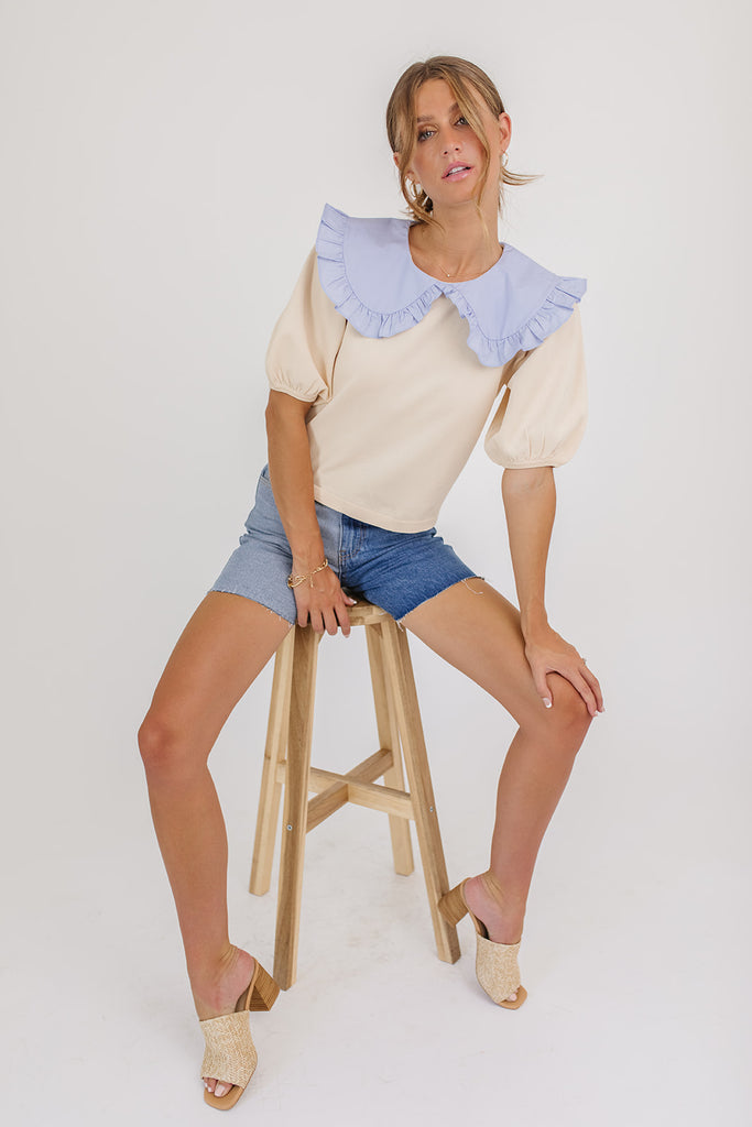 betsy collared top