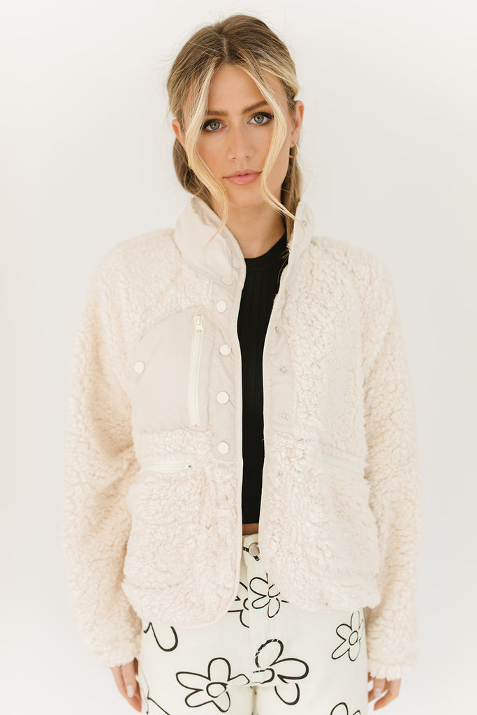 check me out sherpa jacket // cream *restocked*