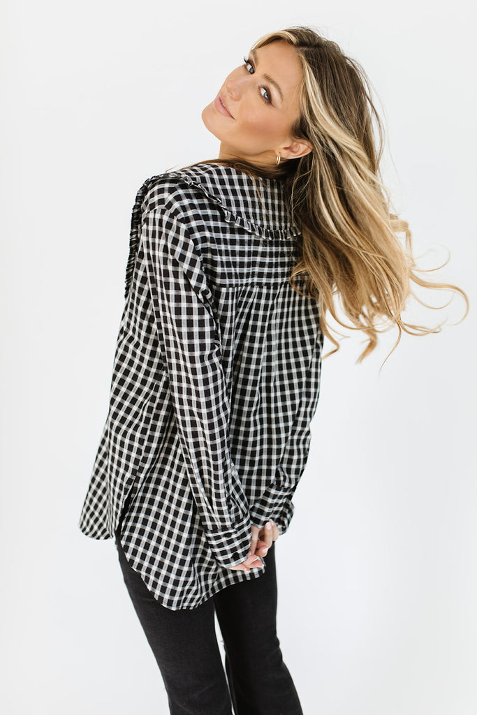 go girl gingham top
