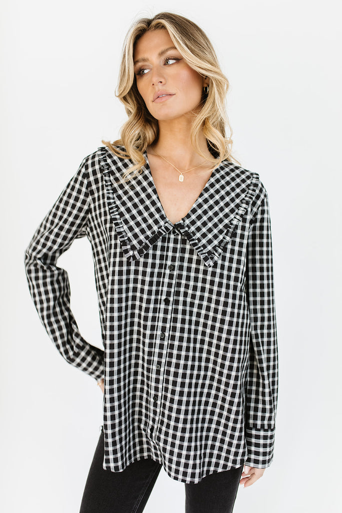 go girl gingham top