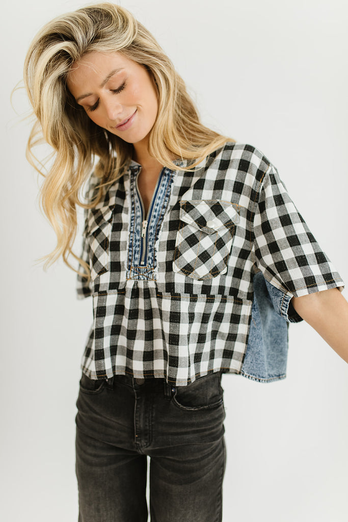 chandler checkered top