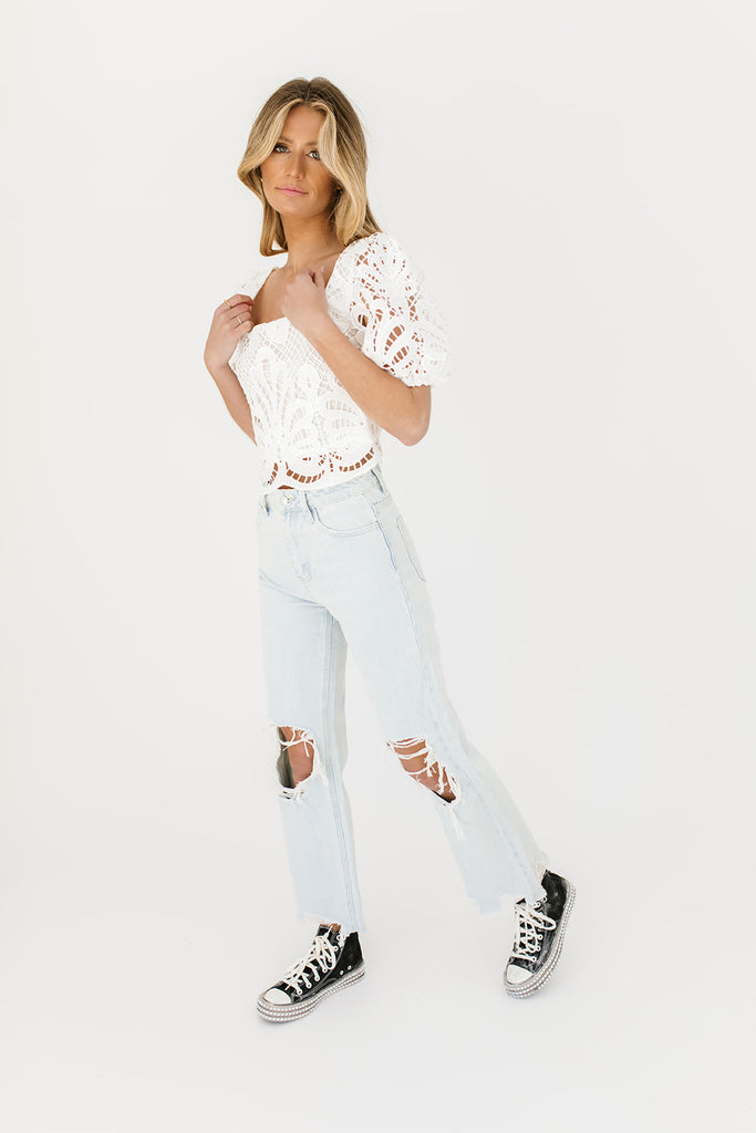level up lace top