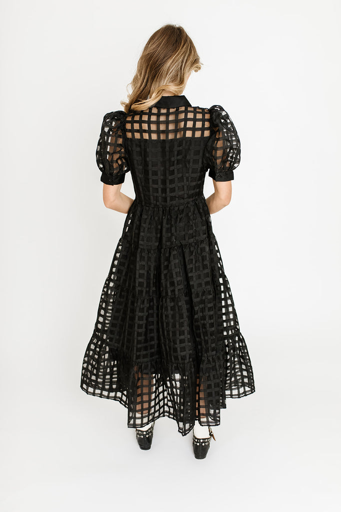 lenni collared midi dress
