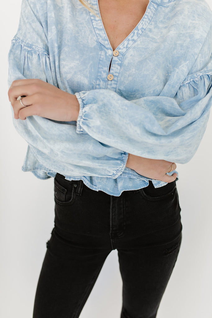 sierra chambray top