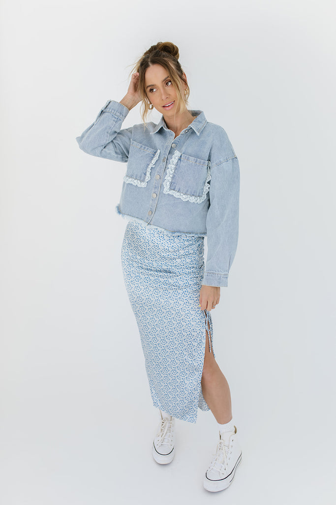 new girl denim jacket