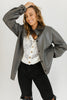 night sky faux leather shirt jacket