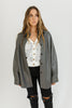 night sky faux leather shirt jacket