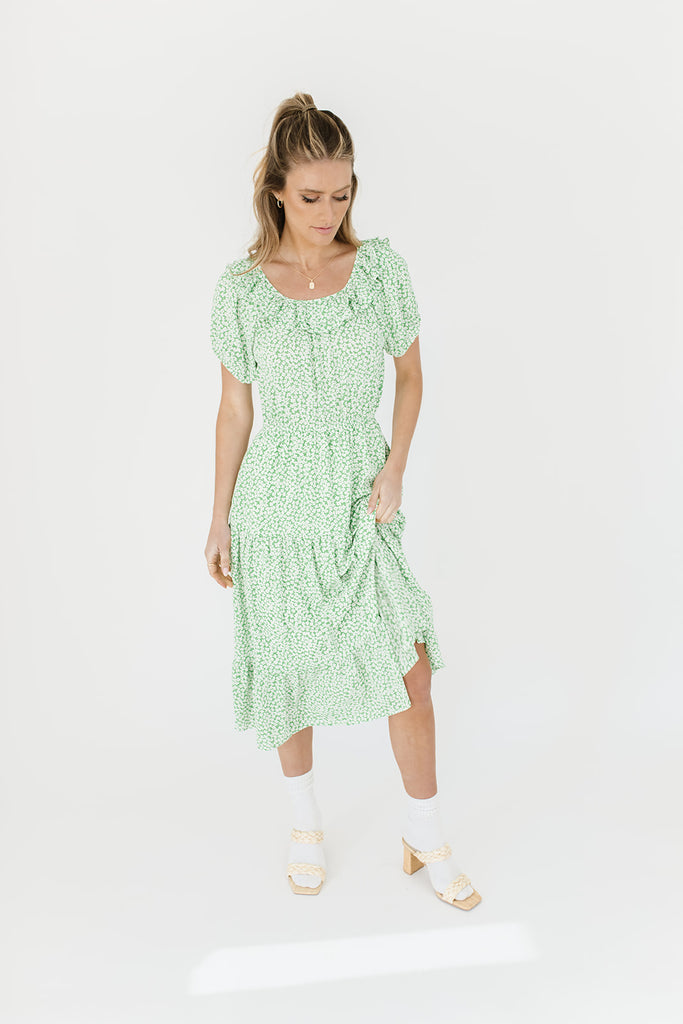 sandy floral midi dress