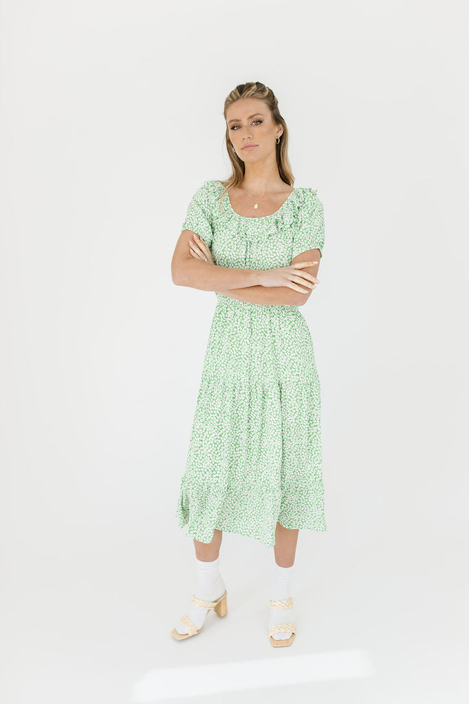 sandy floral midi dress