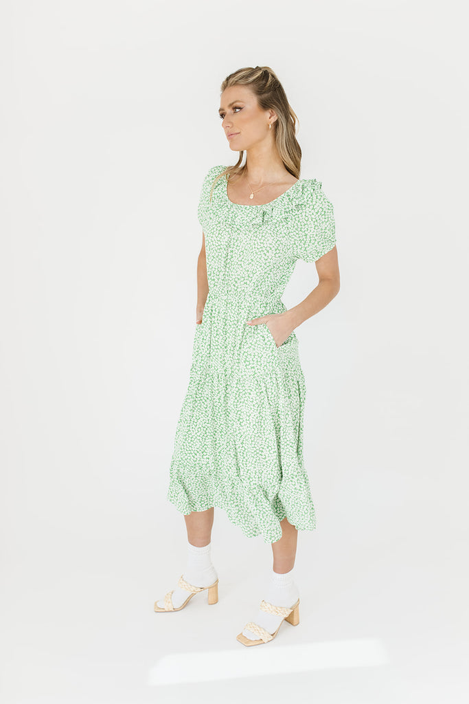 sandy floral midi dress