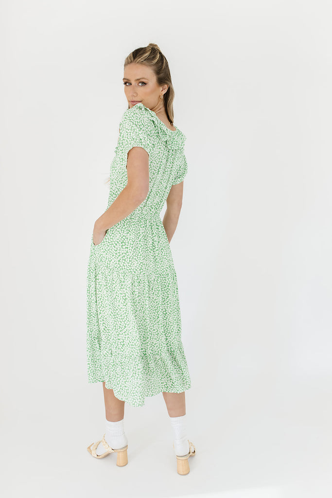 sandy floral midi dress