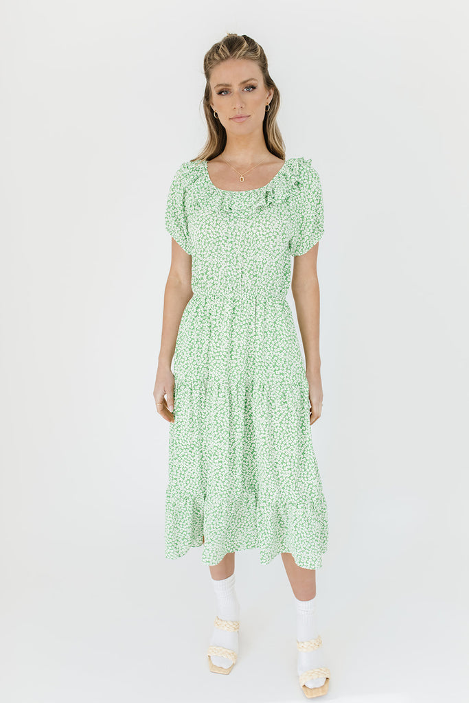 sandy floral midi dress