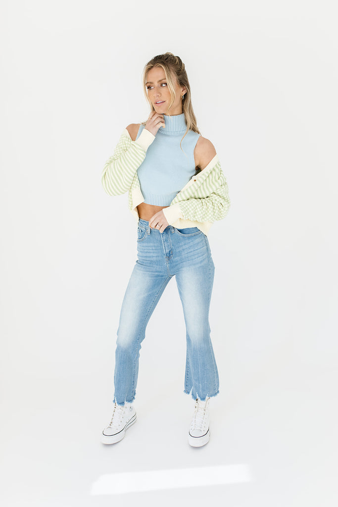 tomorrow checkered cardi