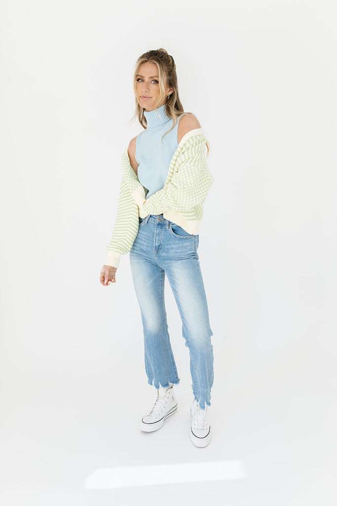 tomorrow checkered cardi
