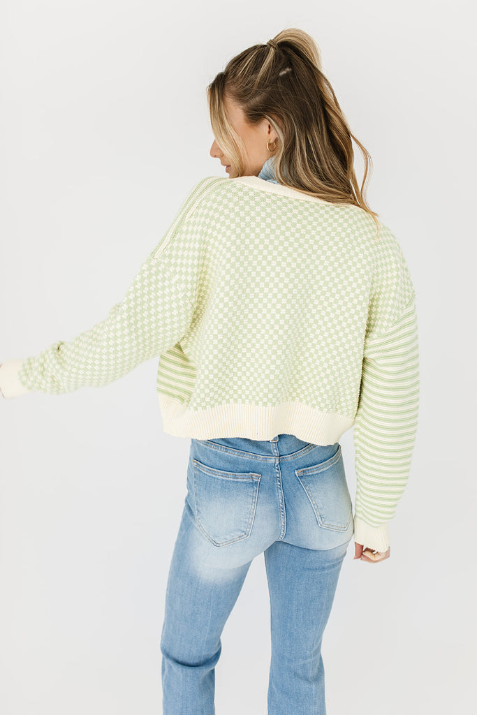 tomorrow checkered cardi