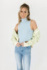 kate turtleneck tank // blue