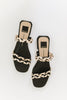 haize raffia sandals in black + natural raffia // dolce vita