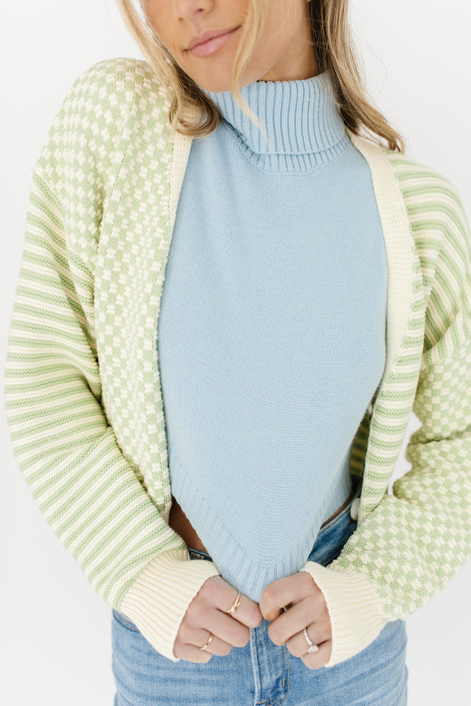 tomorrow checkered cardi