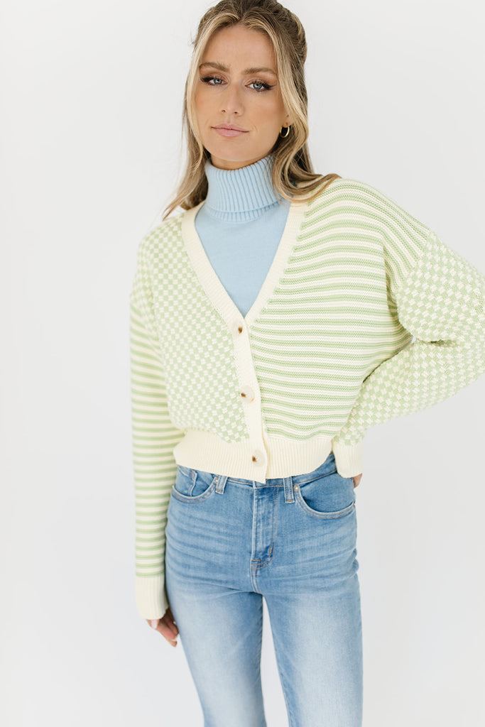tomorrow checkered cardi