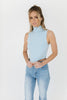 kate turtleneck tank // blue