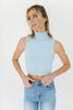 kate turtleneck tank // blue
