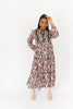gather floral maxi dress
