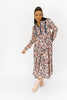gather floral maxi dress