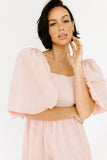 scout puff sleeve dress // pink *zoco exclusive*