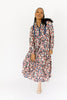 gather floral maxi dress