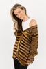 one up striped cardigan