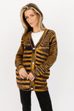 one up striped cardigan