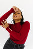 live forever mock neck top