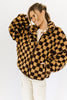 coco checkered fleece jacket