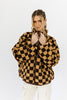 coco checkered fleece jacket