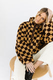 coco checkered fleece jacket