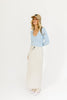maria ribbed top // blue