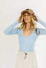 maria ribbed top // blue